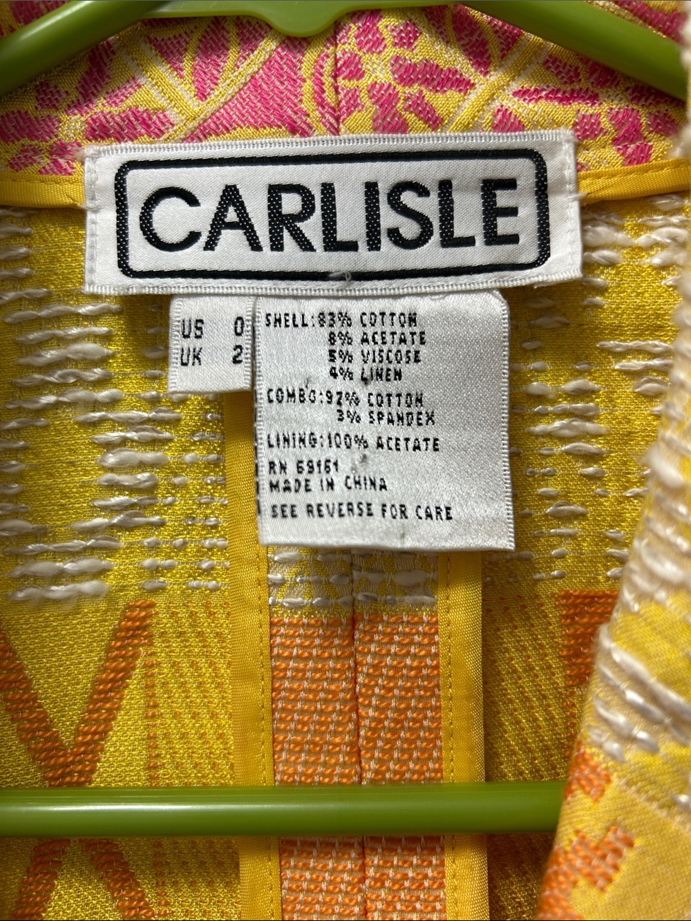 Vintage Carlisle Yellow and Orange Patchwork jacket - Picture 10 of 14